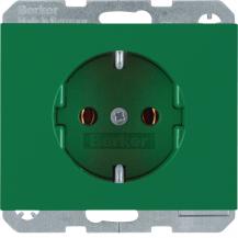 Berker 47157013 Steckdose SCHUKO K.1/K.5 grün glänzend