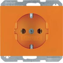 Berker 47157014 Steckdose SCHUKO K.1/K.5 orange glänzend
