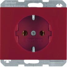 Berker 47157015 Steckdose SCHUKO K.1/K.5 rot glänzend