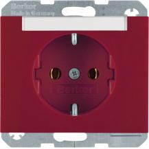 Berker 47397015 Steckdose SCHUKO m BF K.1/K.5 rot glänz
