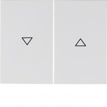 Berker 14357109 Wippen 2-fach mit Aufdruck Symbol Pfeil Serie K.1 polarweiß, glä