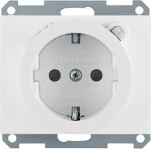 Berker 47087009 Steckdose SCHUKO m FI erh BS K.1 pw