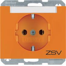Berker 47397114 Steckdose SCHUKO m BF Aufdr K.1/K.5 ora