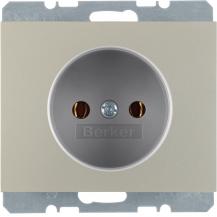 Berker 6167157004 Steckdose ohne SK K.5 Edelstahl lackiert