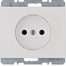 Berker 6167157009 Steckdose ohne SK K.1 polarweiß glänzend