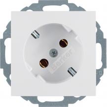 Berker 47278989 Steckdose SCHUKO 45° S.1/B.x pw glän