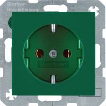 Berker 47438913 Steckdose SCHUKO S.1/B.x grün glänzend