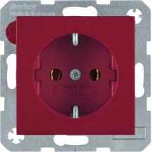 Berker 41438912 Steckdose SCHUKO S.1/B.x rot glänzend