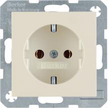 Berker 47438982 SCHUKO Unterputz Steckdose 1-fach Serie S.1/B.3/B.7 weiß, glänze