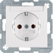 Berker 47508989 SCHUKO UP Steckdose 1-fach mit Beschriftungsfeld S.1/B.3/B.7 pol