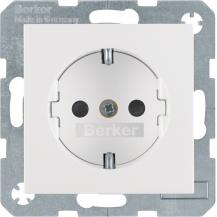 Berker 47238989 Steckdose SCHUKO mit erh. Berührungsschutz S.1/B.3/B.7 polarweiß