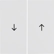 Berker 16258989 Wippe 2-fach mit Aufdruck Symbol Pfeil S.1/B.3/B.7 polarweiß, gl