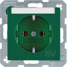 Berker 47508913 Steckd. SCHUKO m BF u Druck S.1/B.x grün