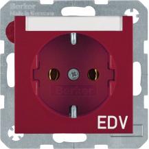 Berker 47508915 Steckd. SCHUKO m BF u Druck S.1/B.x rot