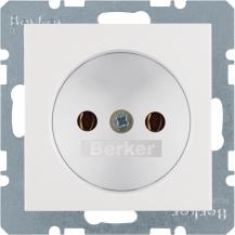Berker 6167038989 Steckdose ohne SK S.1/B.3/B.7 pw glänz