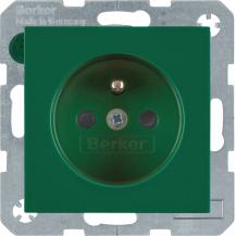 Berker 6765768963 Steckdose m SK-Stift e BS S.1/B3/B7 grün
