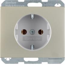 Berker 47157004 SCHUKO Unterputz Steckdose 1-fach, K.5, Edelstahl, Metall mattie