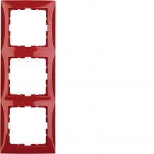 Berker 10138962 Rahmen 3fach S.1 rot glänzend