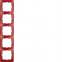 Berker 10158962 Rahmen 5fach S.1 rot glänzend