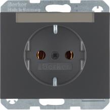 Berker 47397006 Steckdose SCHUKO m BF K.1 anthrazit ma