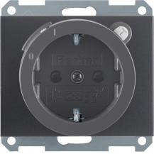 Berker 47087006 Steckdose SCHUKO m FI erh BS K.1 anthr