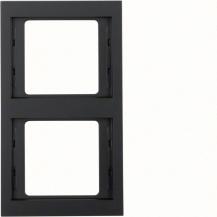 Berker 13237006 Rahmen 2-fach senkrecht, Serie K.1, anthrazit matt, lackiert