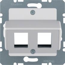 Berker 14631404 Zentralplatte f AMP Mod Jacks ZPS alu