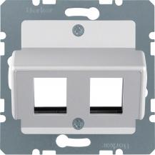 Berker 14641404 Zentralplatte f Krone Mod Jacks ZPS alu