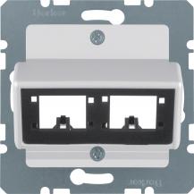 Berker 14721404 Zentralplatte f 1o2 Einz.mod Re+DeMa alu