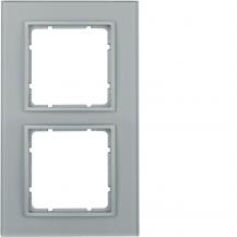 Berker 10126414 Rahmen 2fach B.7 Glas alu