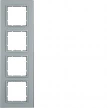 Berker 10146414 Rahmen 4fach B.7 Glas alu