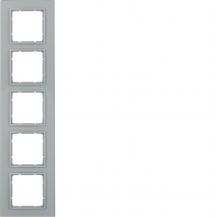 Berker 10156414 Rahmen 5fach B.7 Glas alu