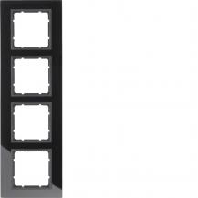Berker 10146616 Rahmen 4fach B.7 Glas schwarz