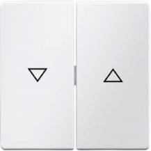 Berker 16256089 Wippe 2-fach mit Aufdruck Symbol Pfeil Q.1/Q.3 polarweiß, samt