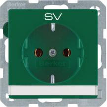 Berker 47506013 Steckdose SCHUKO m BF u Druck Q.x grün