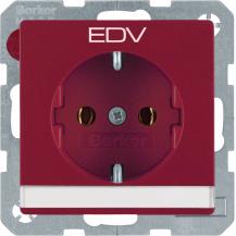 Berker 47506015 Steckdose SCHUKO m BF u Druck Q.x rot