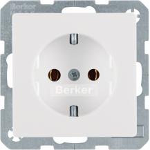 Berker 41436089 Steckdose SCHUKO Q.x polarweiß samt