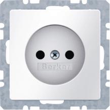 Berker 6167036089 Steckdose ohne SK Q.x polarweiß samt