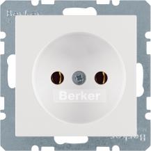 Berker 6161036089 Steckdose ohne SK Q.x polarweiß samt