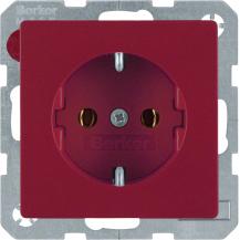 Berker 41436012 Steckdose SCHUKO Q.x rot samt