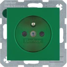 Berker 6768760063 Steckdose m SK-Stift e BS S.1/B3/B7 grün