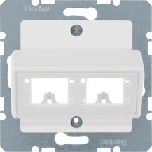 Berker 14721909 Zentralplatte f 1o2 Einz.mod Re+DeMa pw