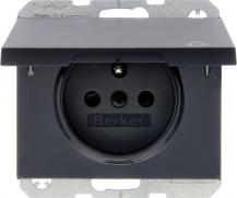 Berker 6768777106 Steckdose m SK-Stift KD erh. BS K.1 anth