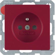 Berker 6768766012 Steckdose m SK-Stift erh BS Q.x rot