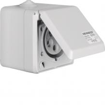 Berker 558001 CEE Steckd. AP 5Pol 16A mit Klappdeckel