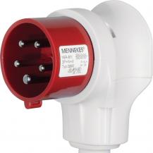 Berker 578001 CEE Winkelstecker 5Pol 16A grau/rot