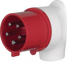 Berker 578201 CEE Winkelstecker 5Pol 32A grau/rot