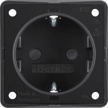 Berker 947792503 Steckdose SCHUKO eh BS schwarz matt