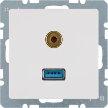 Berker 3315396089 USB,5 mm Audio Steckdose Q.x pw