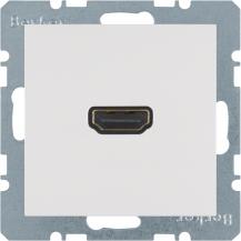 Berker 3315428989 HDMI Steckdose, Dose S.1/B.3/B.7 polarweiß, glänzend